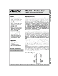 Datasheet EL6253 manufacturer Elantec