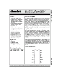 Datasheet EL6255C manufacturer Elantec