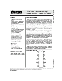 Datasheet EL6258C manufacturer Elantec