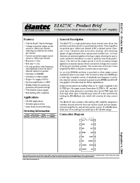 Datasheet EL6273C manufacturer Elantec