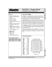 Datasheet EL6281 manufacturer Elantec