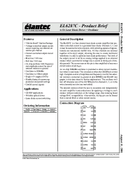 Datasheet EL6287CU manufacturer Elantec