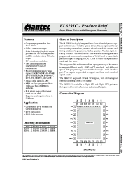 Datasheet EL6291CL manufacturer Elantec