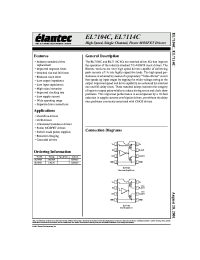 Datasheet EL7114C manufacturer Elantec