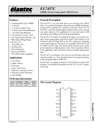 Datasheet EL7457C manufacturer Elantec