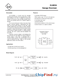 Datasheet ELM334SM manufacturer ELM