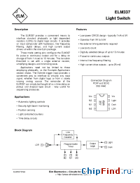 Datasheet ELM337SM manufacturer ELM