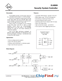 Datasheet ELM365SM manufacturer ELM