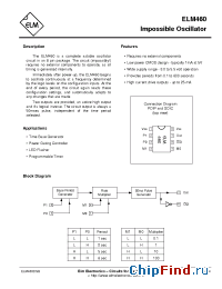 Datasheet ELM460DSB manufacturer ELM