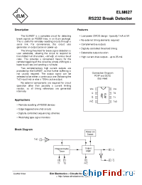 Datasheet ELM627 manufacturer ELM