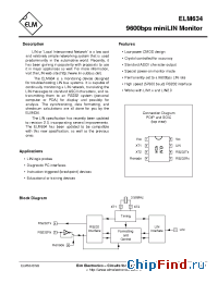 Datasheet ELM634 manufacturer ELM