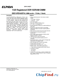 Datasheet EBD10RD4ADFA-7A производства Elpida