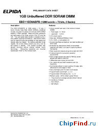 Datasheet EBD11ED8ABFB manufacturer Elpida