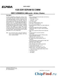 Datasheet EBD11UD8ABDA manufacturer Elpida