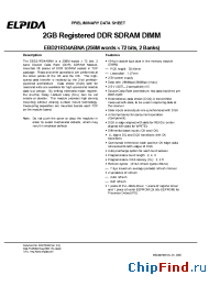 Datasheet EBD21RD4ABNA-7B manufacturer Elpida