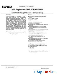 Datasheet EBD21RD4ADNA manufacturer Elpida