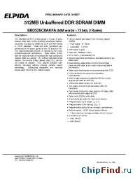 Datasheet EBD52EC8AKFA производства Elpida