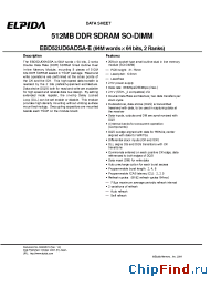 Datasheet EBD52UD6ADSA-7A-E manufacturer Elpida