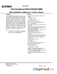 Datasheet EBE11ED8AGFA manufacturer Elpida