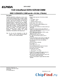 Datasheet EBE11UD8AGFA manufacturer Elpida