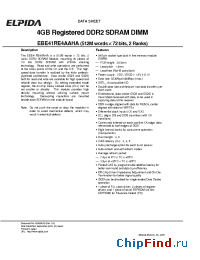 Datasheet EBE41RE4AAHA-5C-E manufacturer Elpida