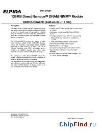 Datasheet EBR12UC8ABFD-AD manufacturer Elpida