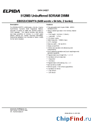 Datasheet EBS52UC8APFA manufacturer Elpida