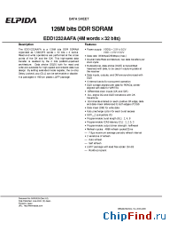 Datasheet EDD1232AAFA-7A-E manufacturer Elpida