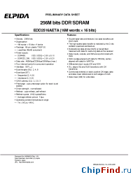 Datasheet EDD2516AETA manufacturer Elpida