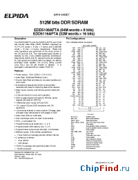 Datasheet EDD5108AFTA manufacturer Elpida