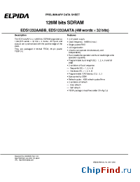 Datasheet EDS1232AABB-75L-E manufacturer Elpida