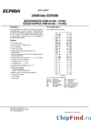 Datasheet EDS2516APSA-75L manufacturer Elpida