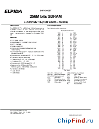 Datasheet EDS2516APTA-60 manufacturer Elpida