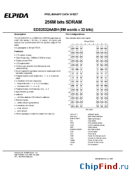 Datasheet EDS2532AABH-60-E manufacturer Elpida