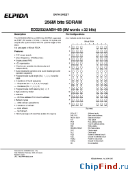 Datasheet EDS2532AABH-6BL-E manufacturer Elpida