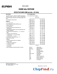 Datasheet EDS2732CABH-75-E manufacturer Elpida