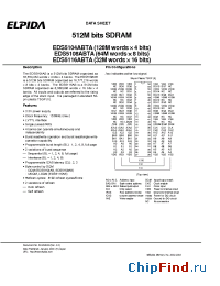 Datasheet EDS5108ABTA-6A manufacturer Elpida