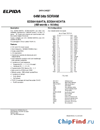 Datasheet EDS6416CHTA manufacturer Elpida