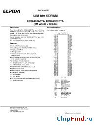 Datasheet EDS6432AFTA-75-E manufacturer Elpida