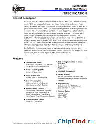 Datasheet EM39LV010-45RL manufacturer EMC