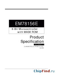Datasheet EM78156EM manufacturer EMC