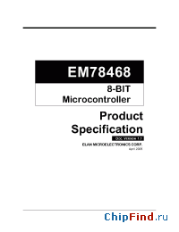 Datasheet EM78468 manufacturer EMC