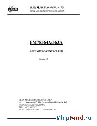 Datasheet EM78563A manufacturer EMC