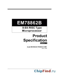 Datasheet EM78862B производства EMC