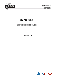 Datasheet EM78P257 manufacturer EMC
