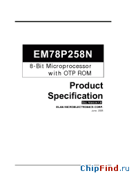 Datasheet EM78P258N manufacturer EMC