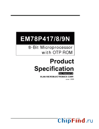 Datasheet EM78P418N manufacturer EMC