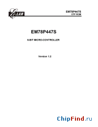 Datasheet EM78P447S manufacturer EMC