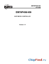 Datasheet EM78P458 manufacturer EMC
