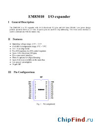 Datasheet EM83010 manufacturer EMC
